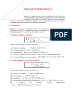 Matematica I - Sistema de Numeros Reales - Teoria PDF
