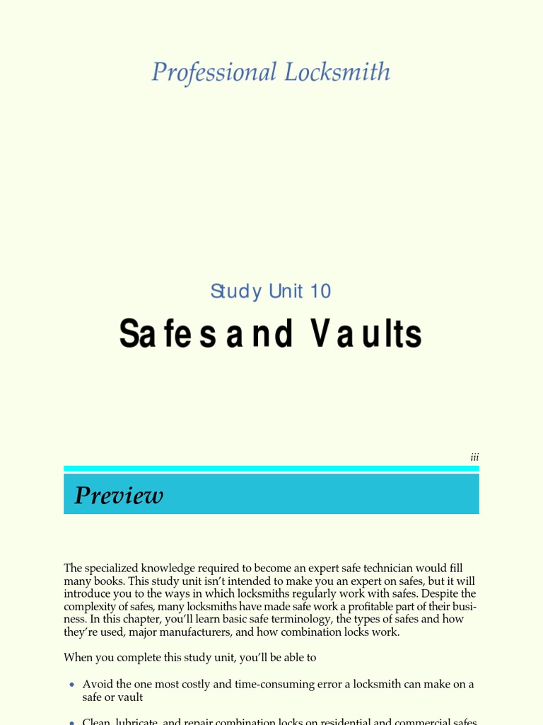 10-Safes and Vaults | PDF | Bank Vault | Security