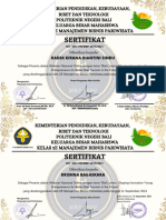 Champagne Gold Decorative Frame Appreciation Certificate - 2 PDF