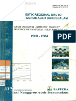 Produk Domestik Regional Bruto Provinsi Nanggroe Aceh Darussalam 2000-2004