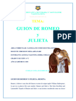 Guión de Romeo y Julieta