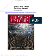 Physical Universe 15th Edition Krauskopf Solutions Manual