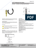 Series PFT Paddlewheel Flow Sensor: Specifications - Installation and Operating Instructions