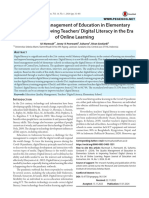 The Quality Management of Education in Elementary Schools in Improving Teachers' Digital Literacy in The Era of Online Learning