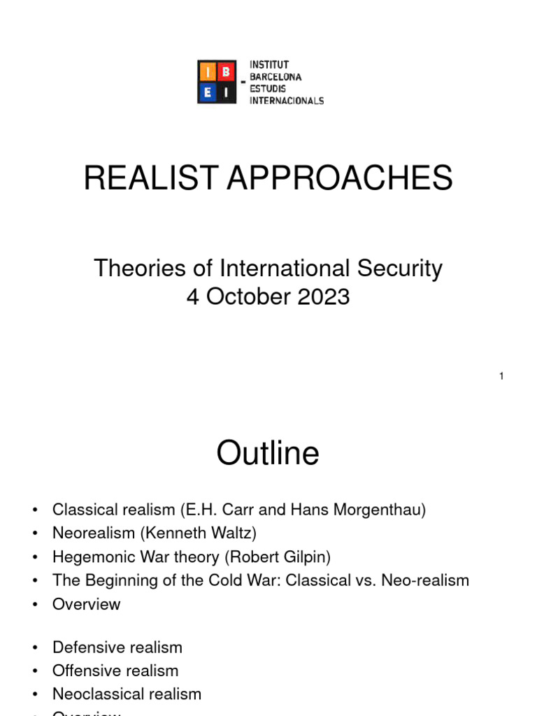 REALISM THEORY IN INTERNATIONAL RELATIONS PPT visual data 6