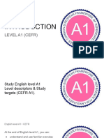 Introduction To Cefrl Level A1