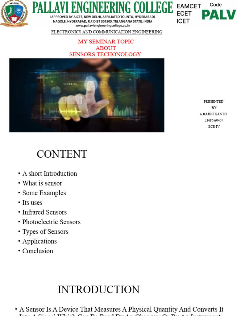 Overview of Sensor Technologies | PDF | Sensor | Infrared
