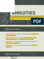 Annuities: Is A Series of Equal Payment Occurring at Equal Periods of Time