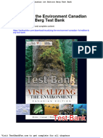 Visualizing The Environment Canadian 1st Edition Berg Test Bank