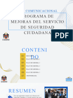 Plan Comunicacional - Programa de Mejoras Al Servicio de Seguridad Ciudadana Ultimo