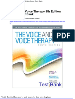 Voice and Voice Therapy 9th Edition Boone Test Bank