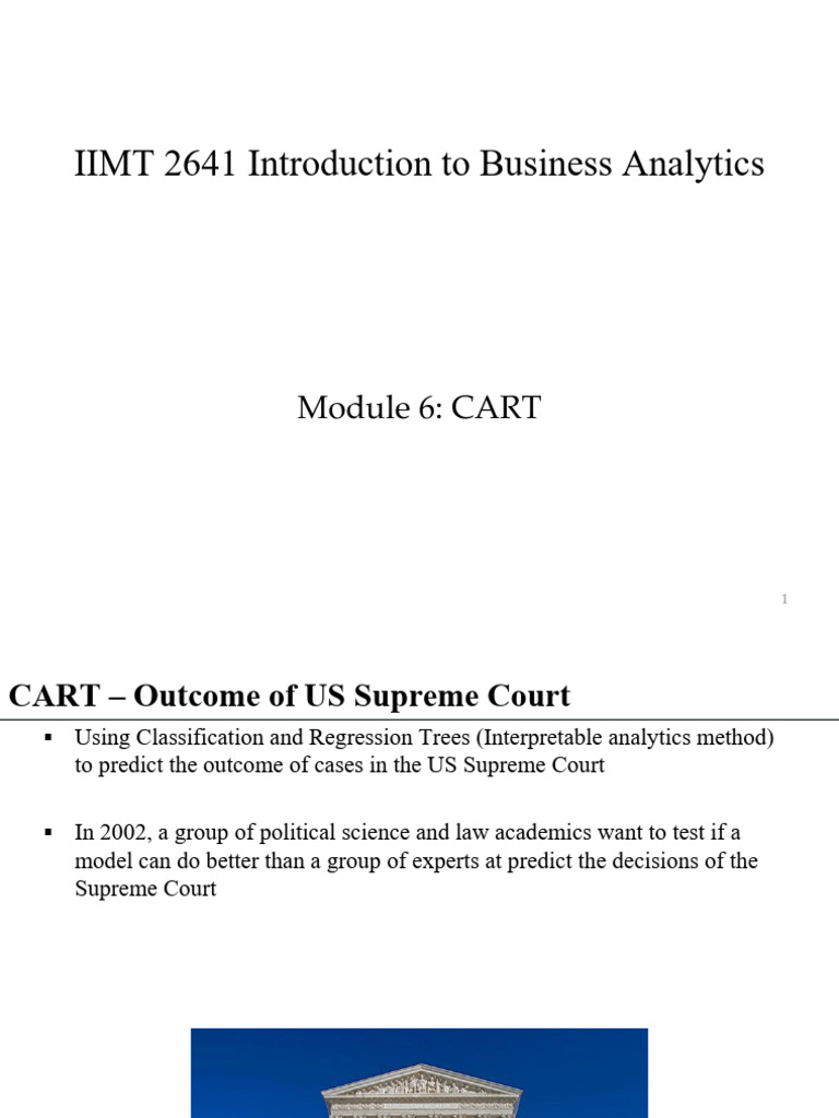 Module 6 - CART - Inclassb | PDF | Supreme Court Of The United States ...