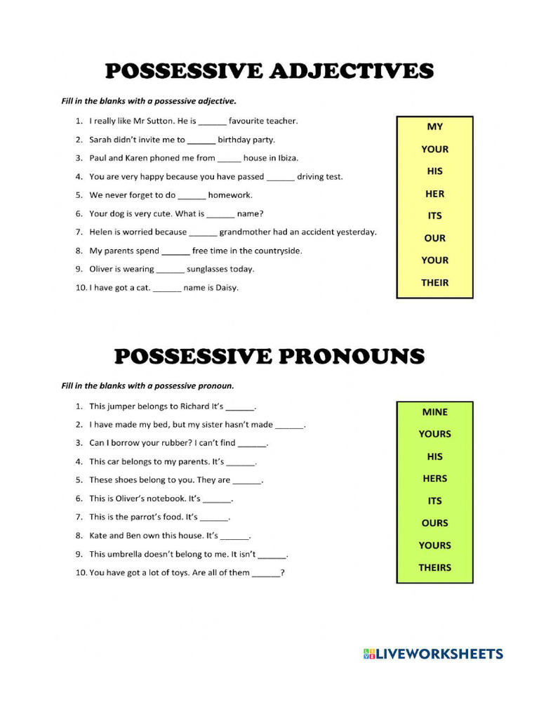Possessives | PDF