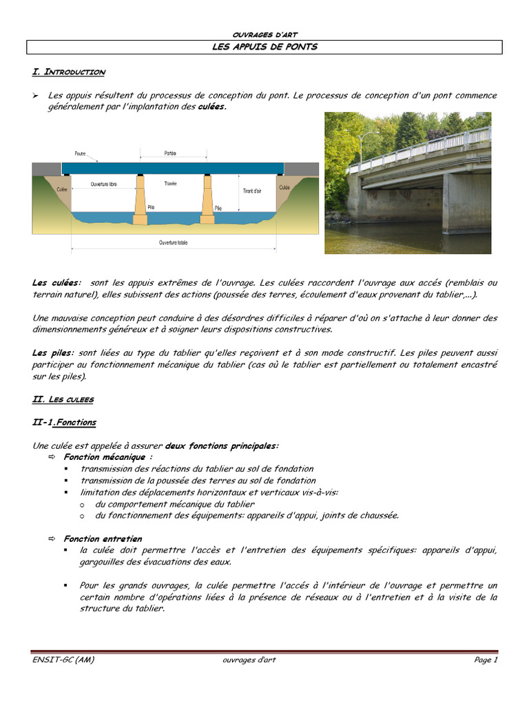 Conception et fonctions des culées de pont | PDF | Pont | Fondation ...