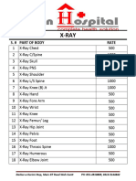 XRay Rate List