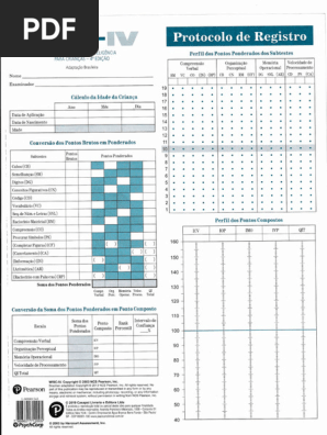 Wisc-IV - Protocolo de Registro | PDF