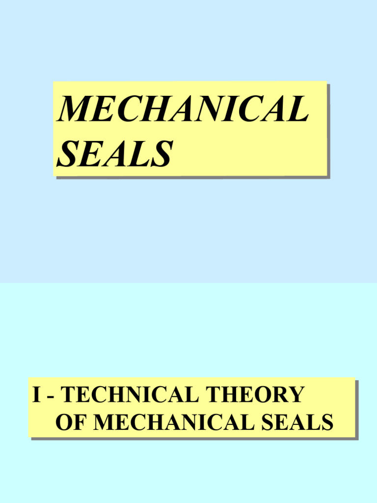 1 Mechanical Seal Download Free Pdf Pump Bearing Mechanical