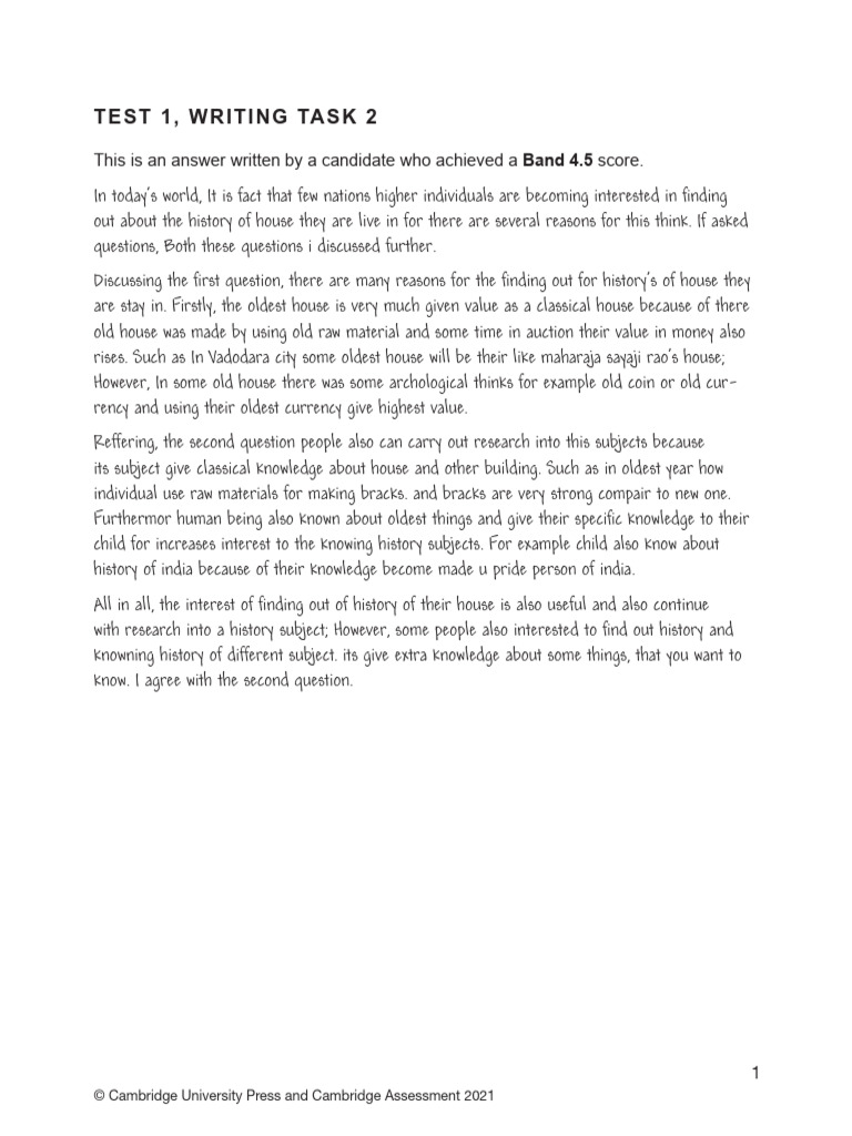 IELTS 16 Academic, Test 1, Writing Task 2 (Band 4.5) | Download Free ...