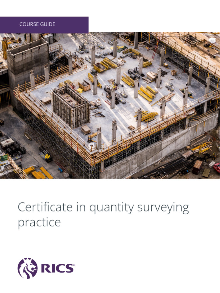 Certificate in Quantity Surveying Practice Course Guide 2023 | Download ...