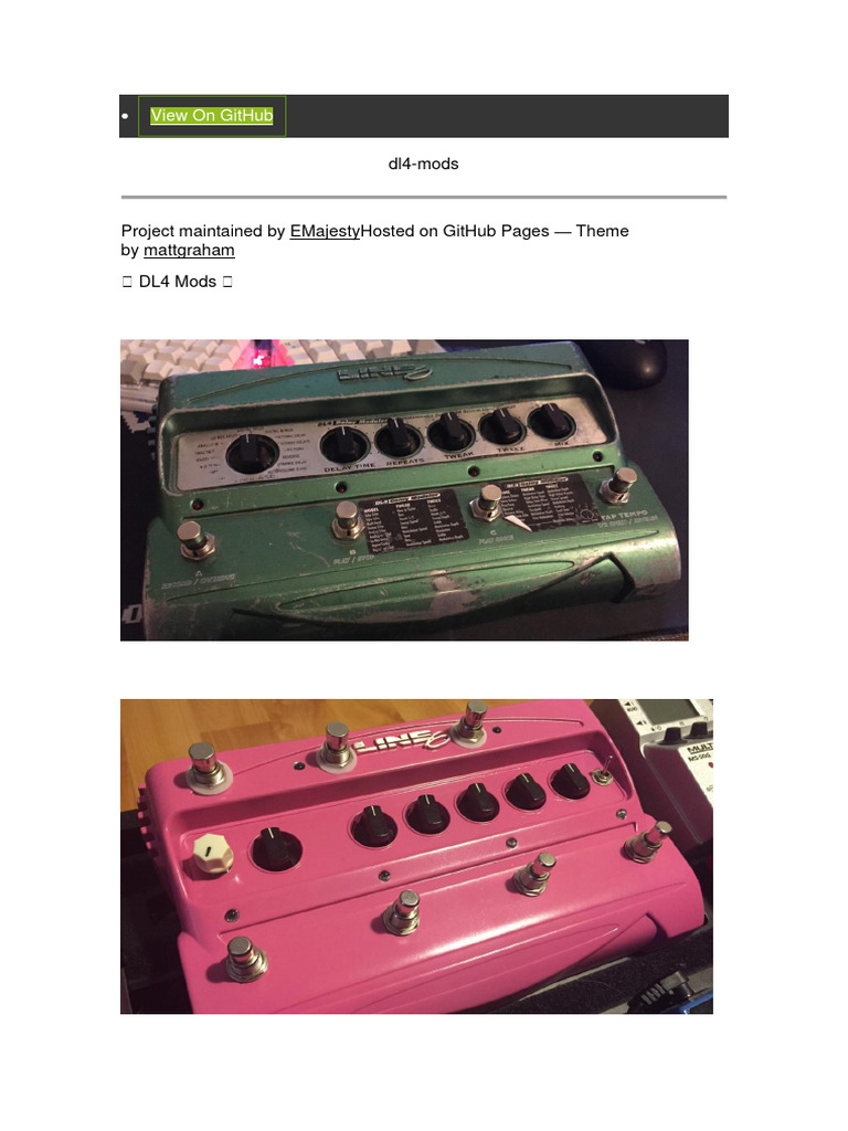 Line6 DL4 MODS | PDF | Switch | Resistor
