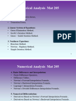 Numerical Analysis Mat 205