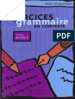 Exercices de Grammaire en Contexte 3 Avance