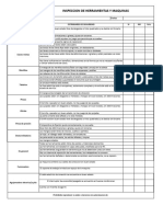 Formato Inspección de Herramientas Manuales