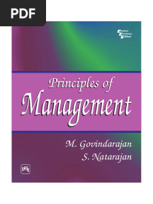 Principles of Management - Govindarajan, M., Natarajan, S
