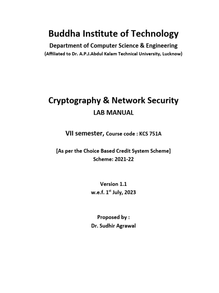 Lab Manual CNS Part-1 | PDF | Engineering | Cryptography