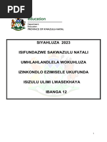 KZN Zulhl Poetry Analysis 2023