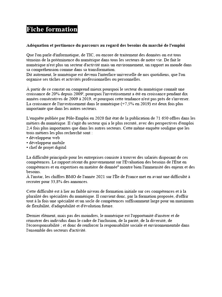 Formation Développeur Web et Mobile | PDF | Pédagogie | Internet
