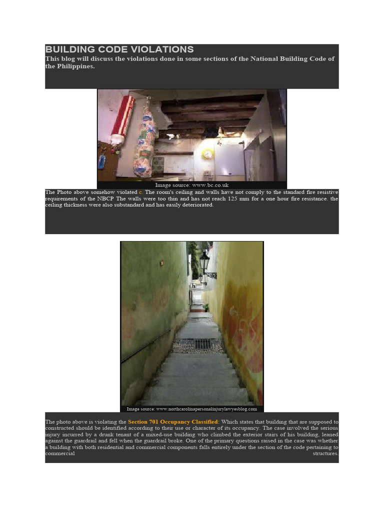 Building Code Violations PDF Building Code Street