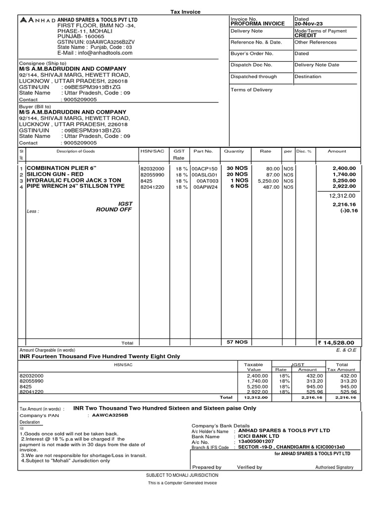 HSN Code and Round Off Details | PDF