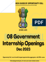 8 Govt. Internships - Dec 2023