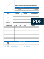 Registro de Induccion, Capacitacion, Entrenamiento y Simulacro de Emergencia