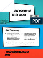 Émile Durkheim Fatos Sociais