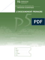 Evaluation Non Certificative - 2018 - 5e Primaire - Éveil Scientifique - Carnet Élève (Ressource 14891)