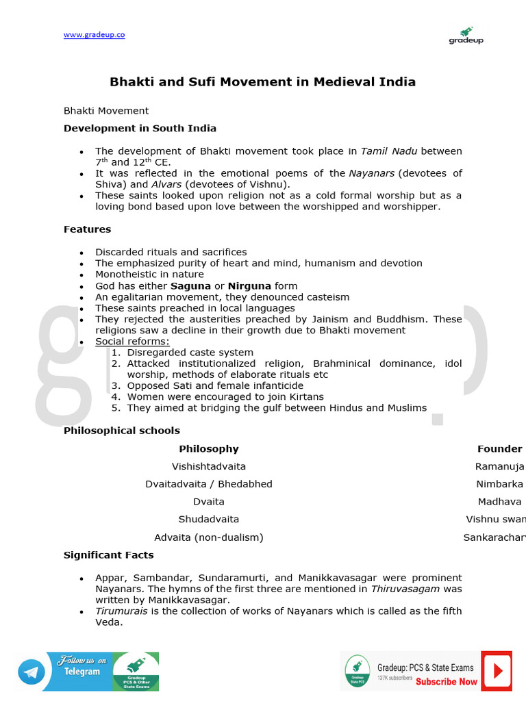 Bhakti and Sufi Movement | PDF