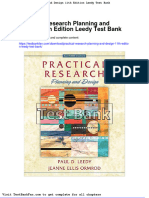 Practical Research Planning and Design 11th Edition Leedy Test Bank