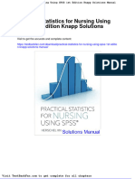 Practical Statistics For Nursing Using Spss 1st Edition Knapp Solutions Manual
