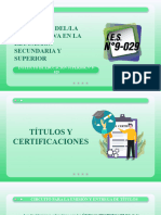 Títulos y Certificaciones