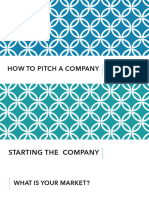 How To Pitch Your Company