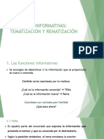 Funciones Informativas - Tematización y Rematización