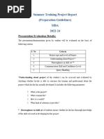 Summer Training Project (SIP) Report