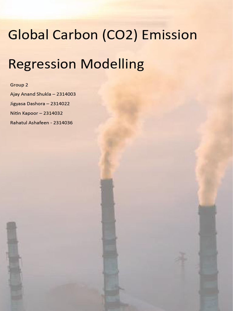 Global Carbon Emission Regression Modelling PDF Regression