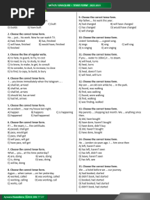 Movzu Sinaqlari Tense Form
