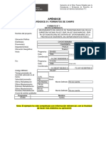 EJEMPLO DE Formatos de Campo