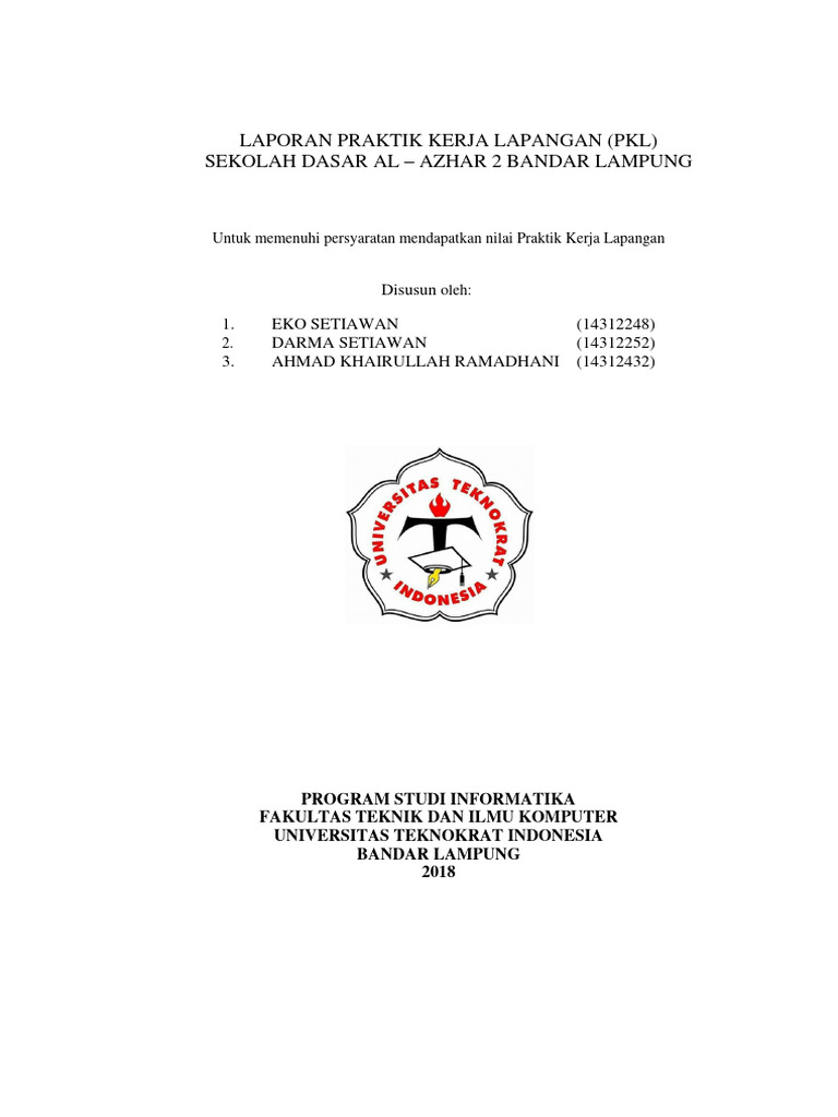 Laporan PKL Informatika SD Al-Azhar 2 | PDF