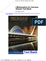 Precalculus Mathematics For Calculus 7th Edition Stewart Test Bank