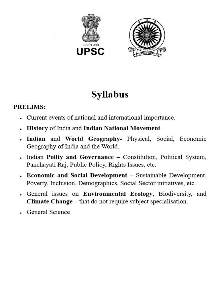 Upsc Syllabus | PDF | Governance | Subsidy